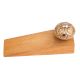 2 Pieces Golden Flower Ceramic Wooden Door Stopper